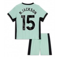 Dres Chelsea Nicolas Jackson #15 Tretina pre deti 2023-24 Krátky Rukáv (+ trenírky)